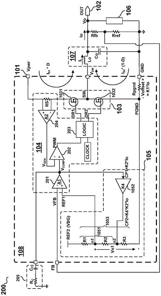 Reference compensation unit and switch-type voltage adjusting circuit