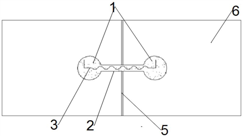 A built-in waterproof assembly structure and construction method for water conservancy projects after crossing joints