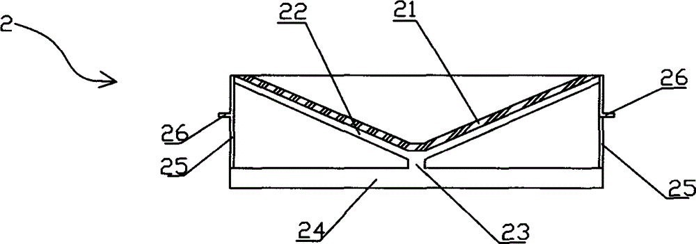 Dredging-type roof drainage device