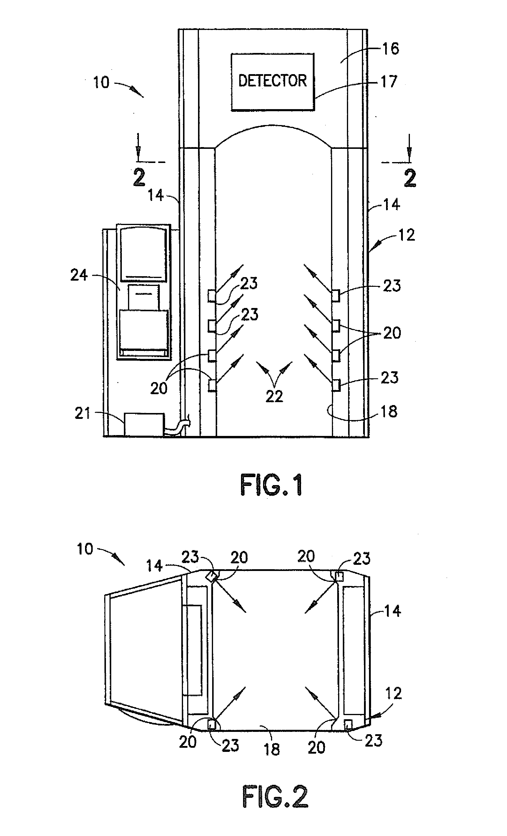 Portal trace detection systems for detection of imbedded particles