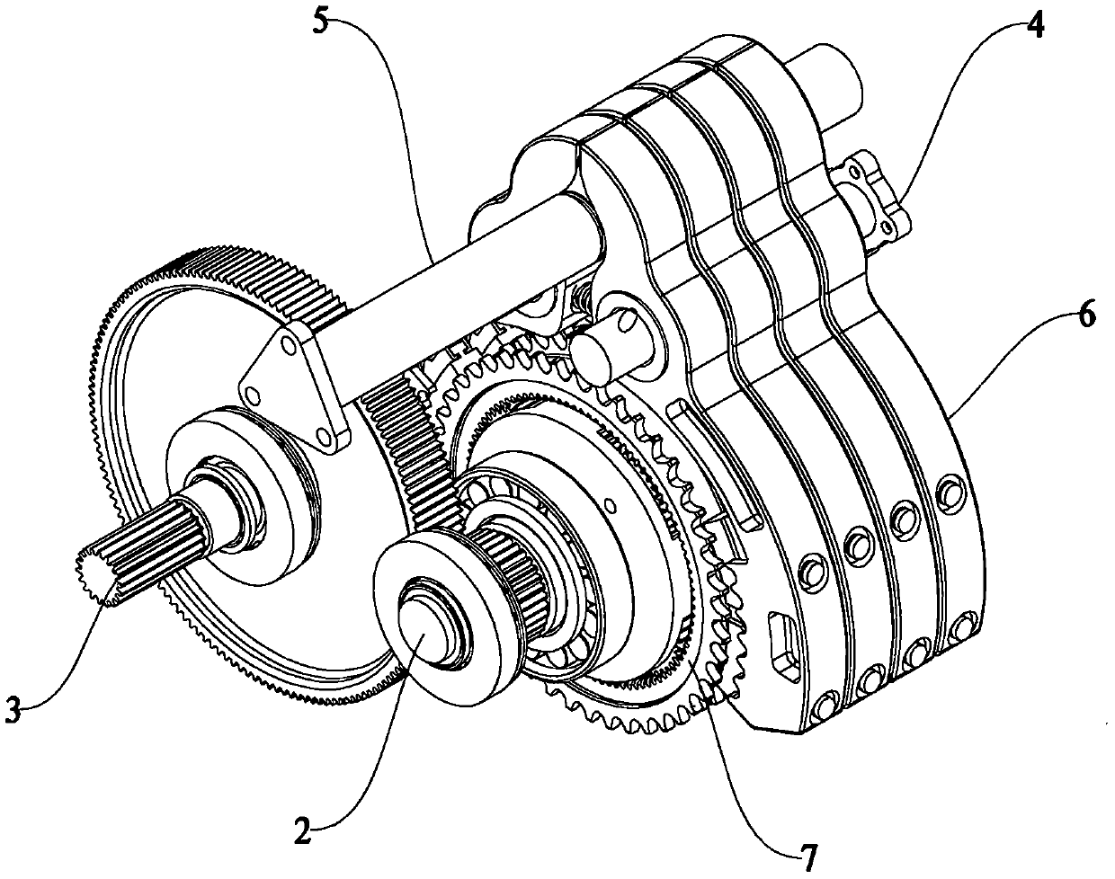 A transmission mechanism for a tractor