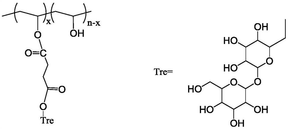 Trehalose modified polyvinyl alcohol anti-fog and anti-frost coating and preparation method thereof