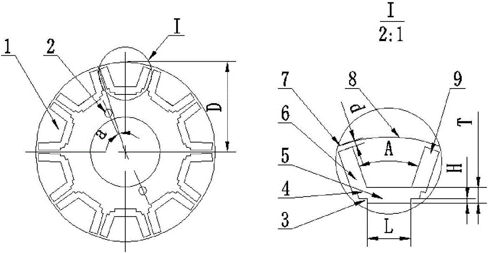 Brushless electric machine rotor sheet of automobile brake system