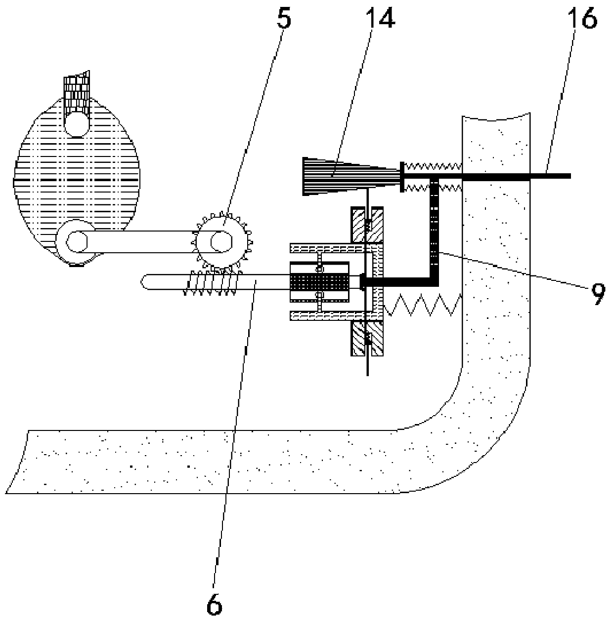 Energy-saving compressor used for agitating air in sewage treatment pond