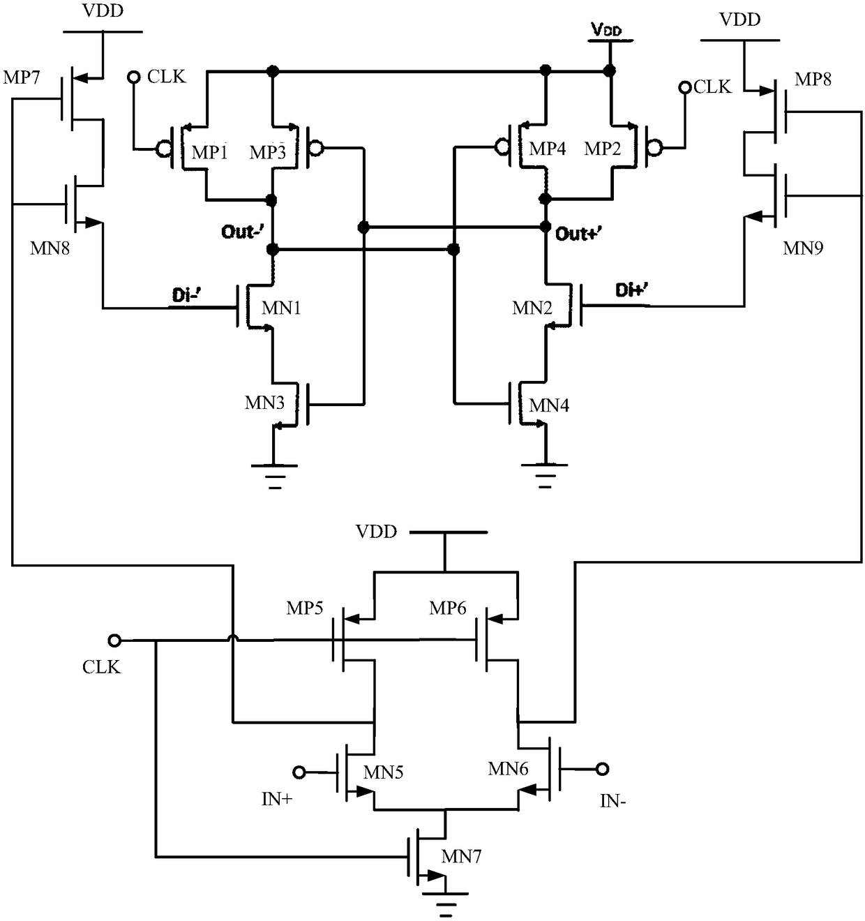 Comparator and successive approximation analog-to-digital converter