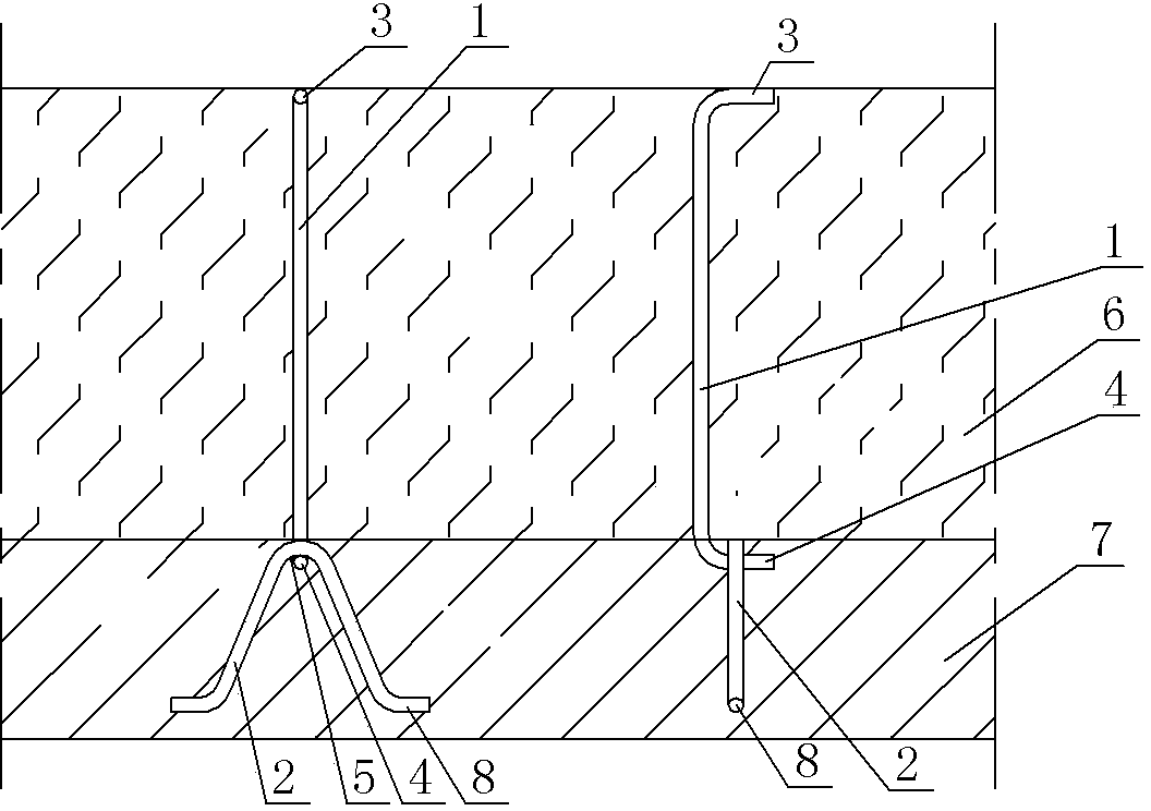 Scratch nail structure for fixing fire resistant materials for boiler