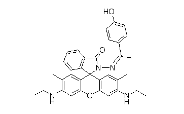 Preparation method of compound (I) 4-hydroxy substituted phenyl imine type rhodamine 6G fluorescence molecule probe and purpose thereof