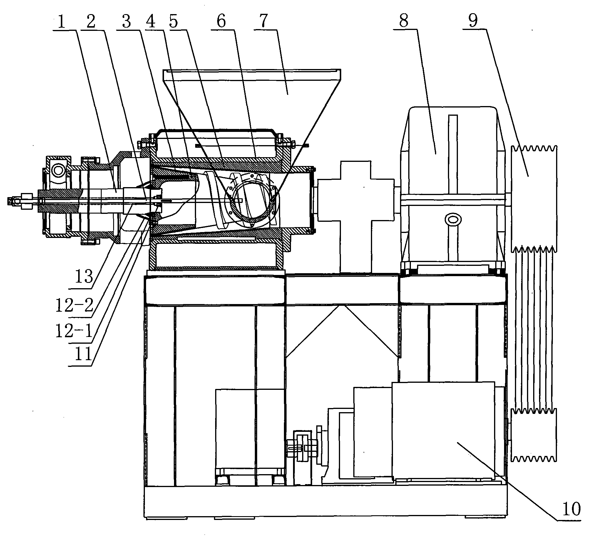 Rubber twisting and cutting machine