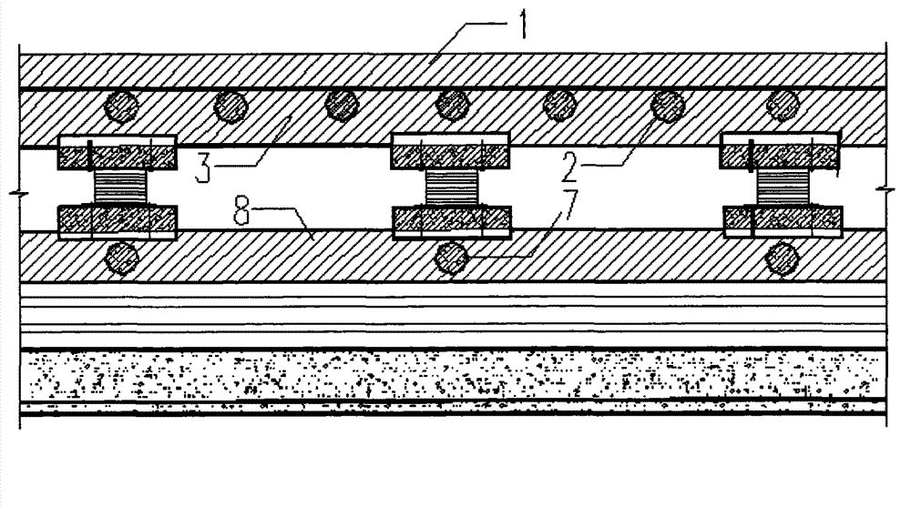 Brick and concrete reinforcement structure for shock insulation support and mounting and underpinning method thereof