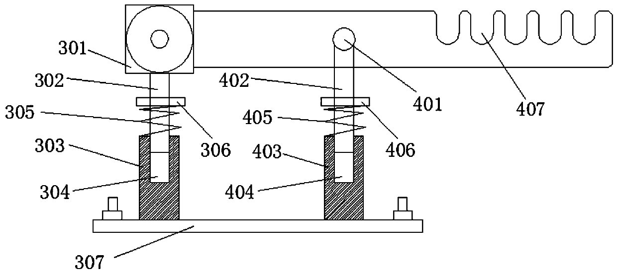 UV machine with damping material collecting and discharging structure