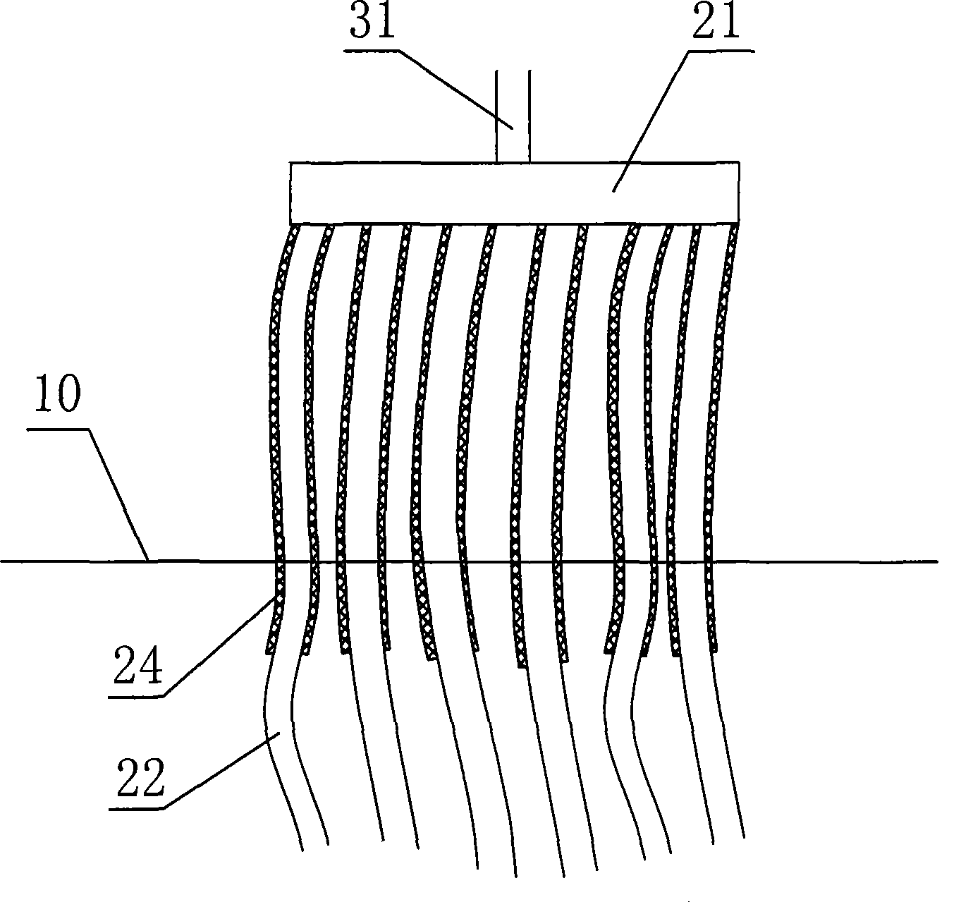 Integral type film biological reactor