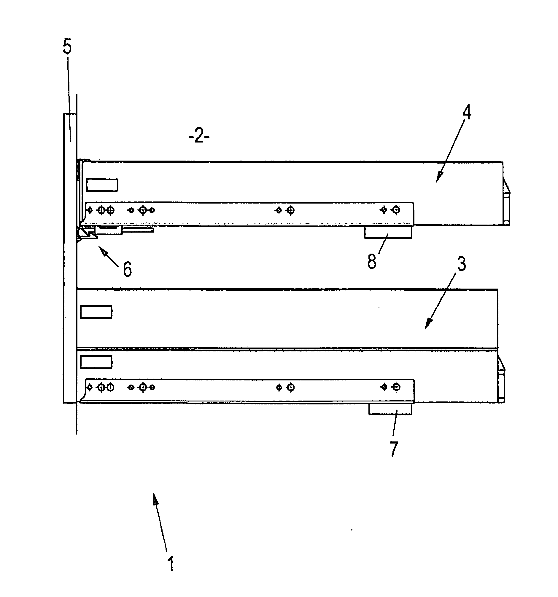 Cabinet with a front drawer and an inside drawer