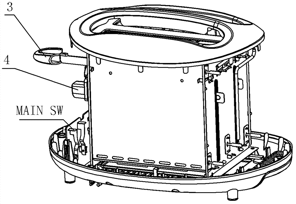 Toaster having safety protection function