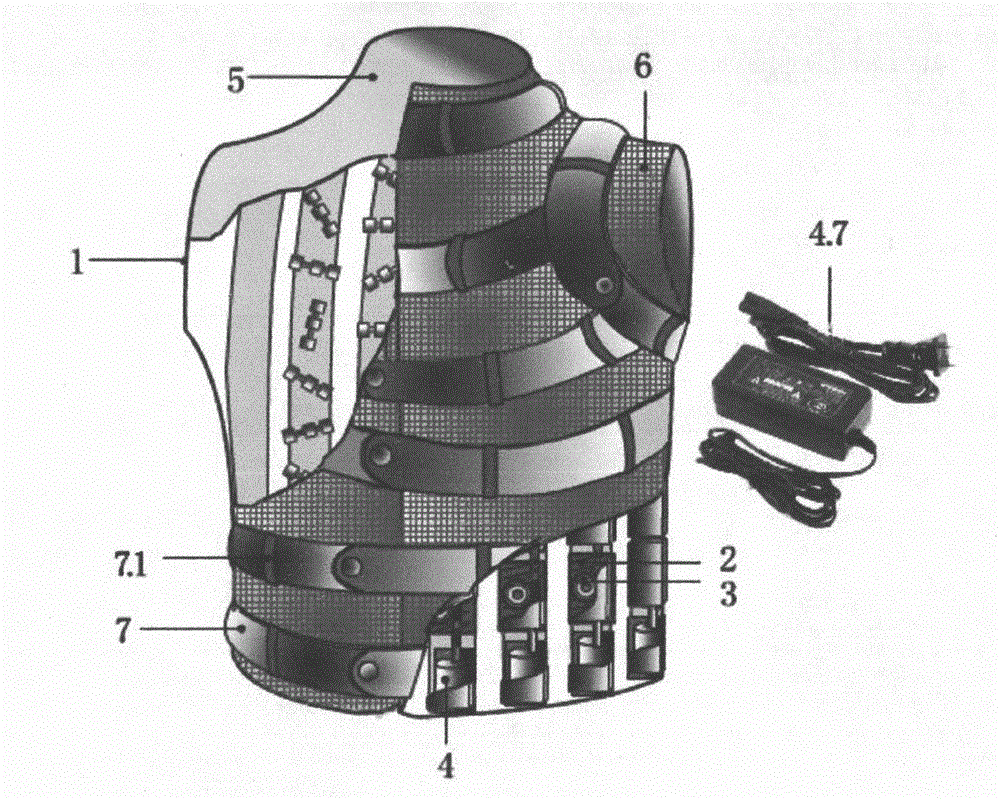 Automatic body meridian and acupoint massage vest