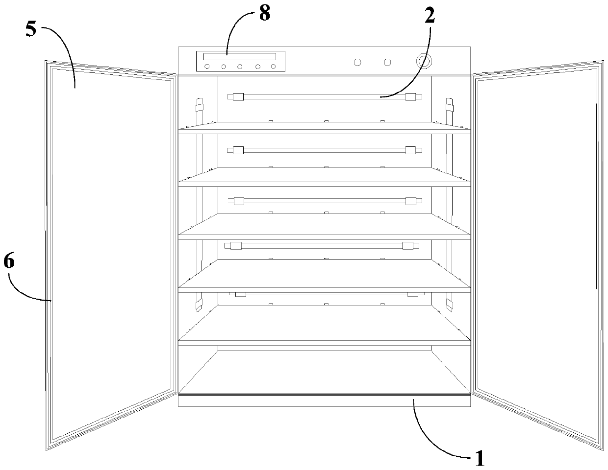 Continuous intensive pulse light surface sterilization device for chicken carcasses