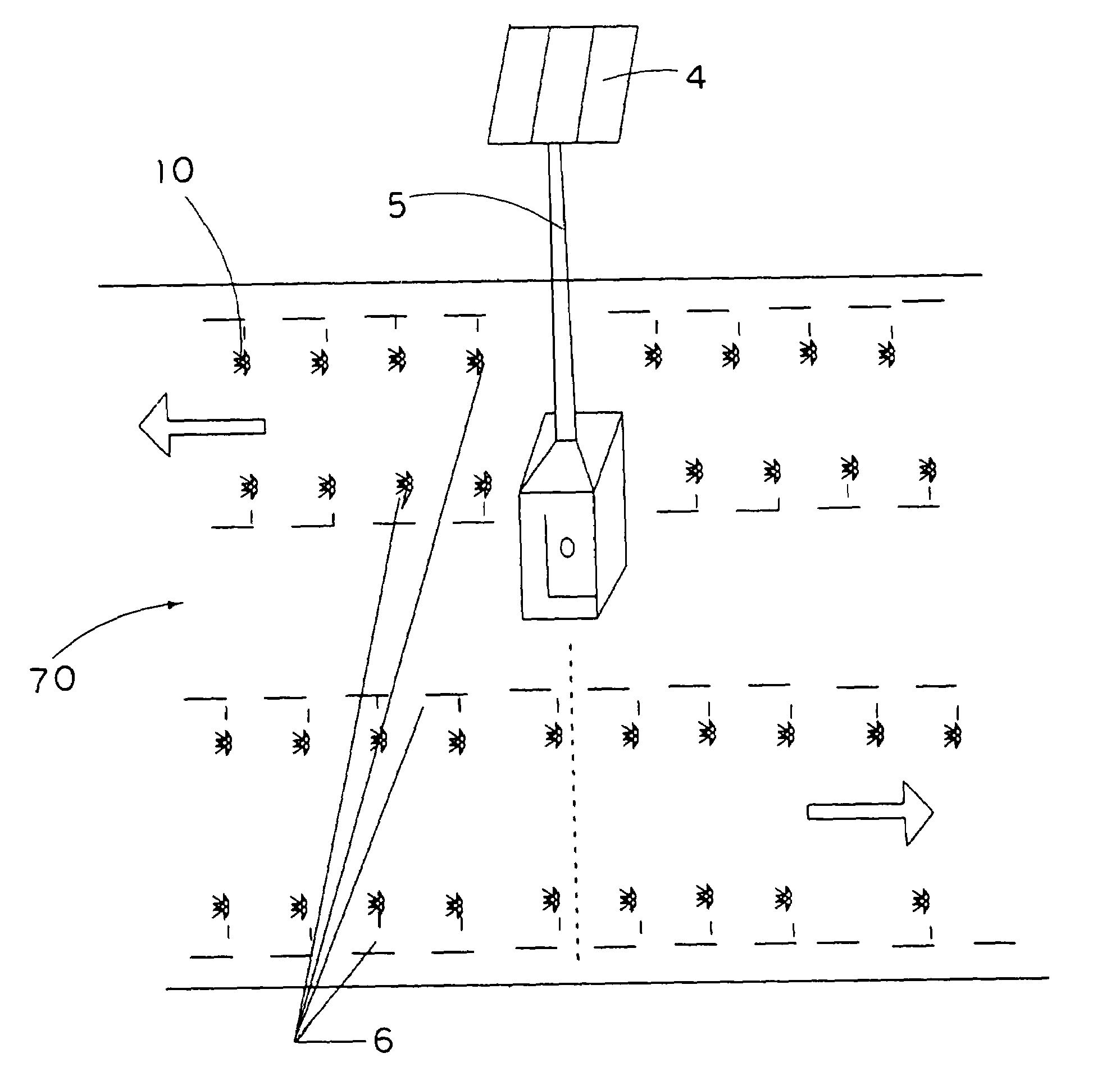 Solar energy lane marking system