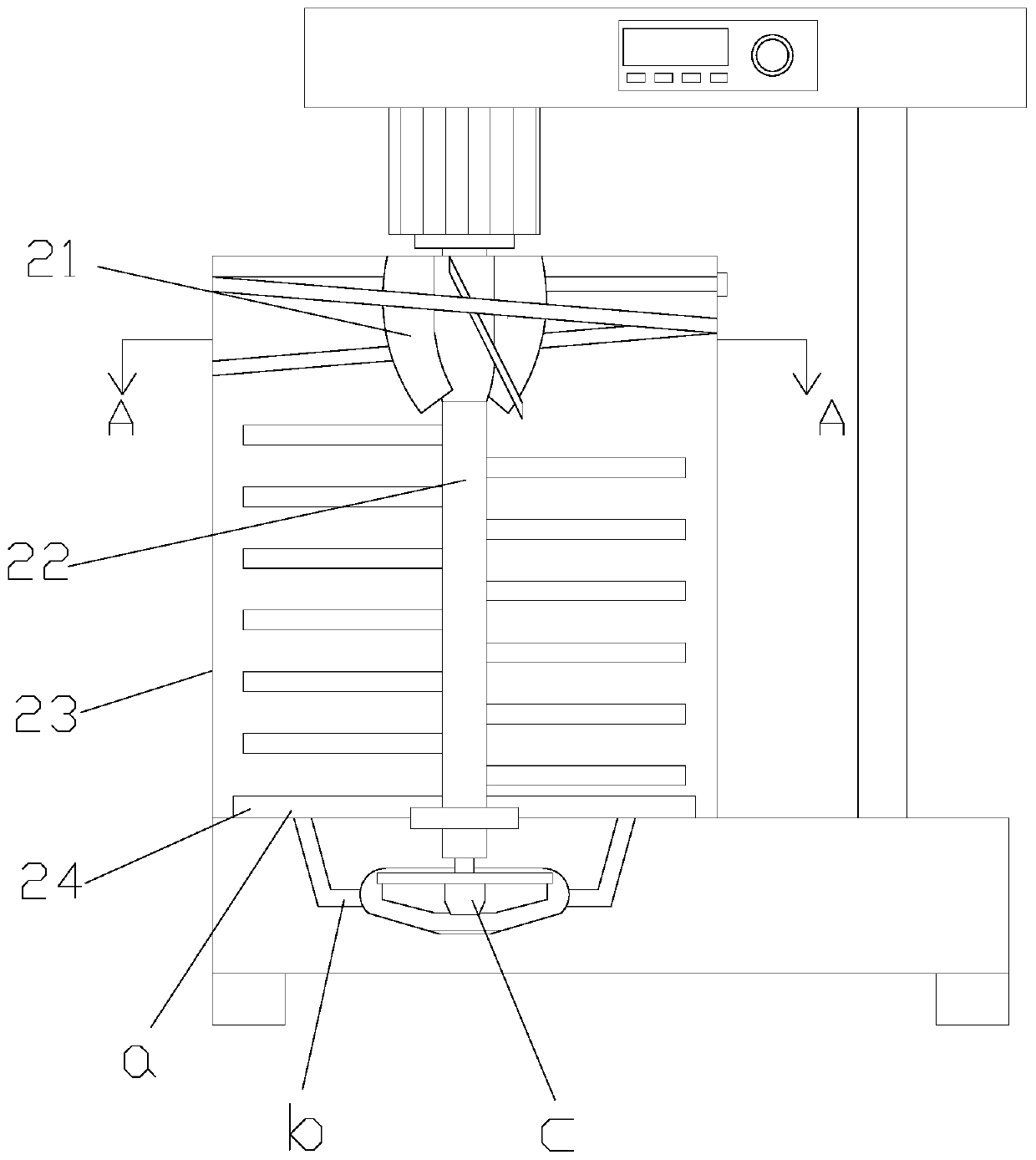 A preliminary cleaning device for livestock farm wool using centrifugal treatment