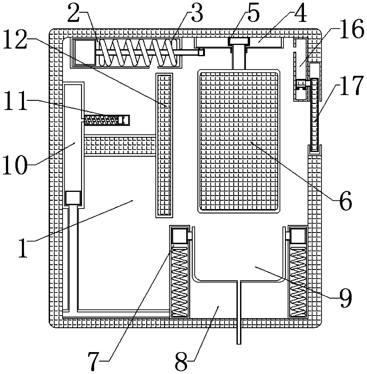 Automatic household down jacket squeezing fast drying device