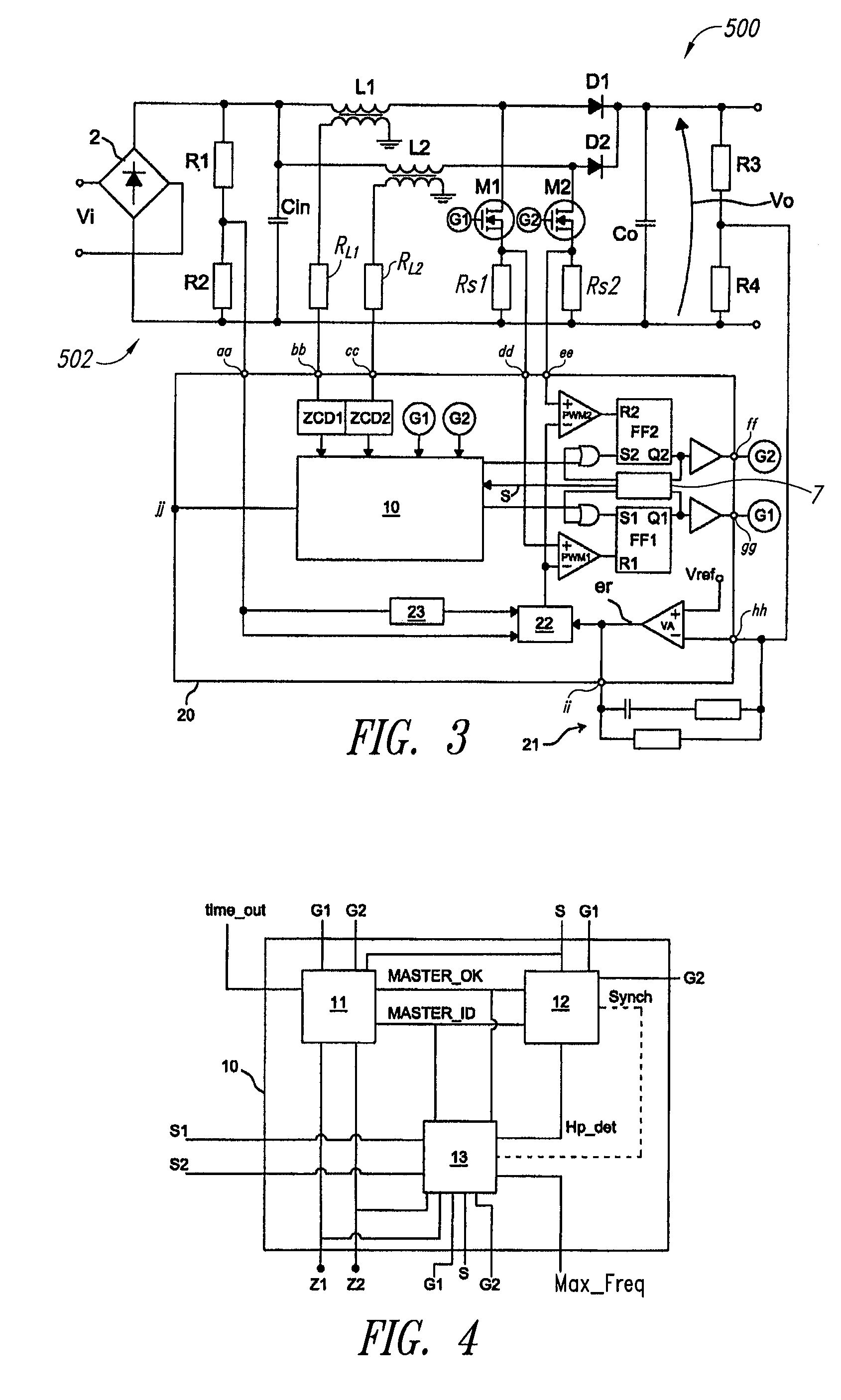 Control device for interleaved converters, a system of interleaved converters and related control method