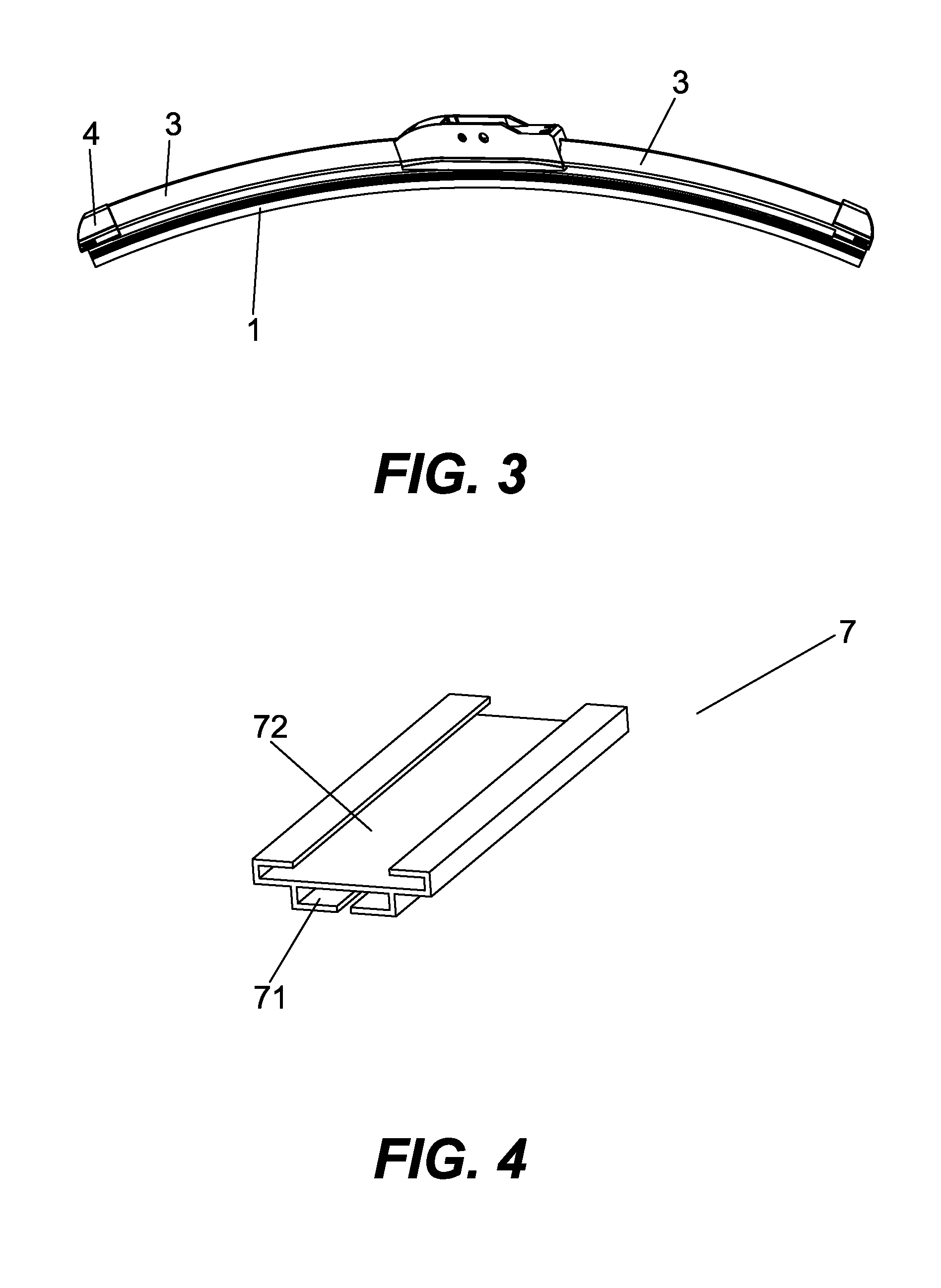 Connecting structure of a resilient support member and a strip of wiper rubber of a windshield wiper