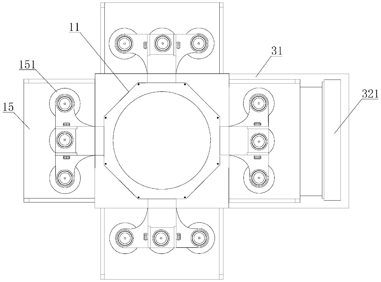 Automatic glue brushing device for plastic bottleneck