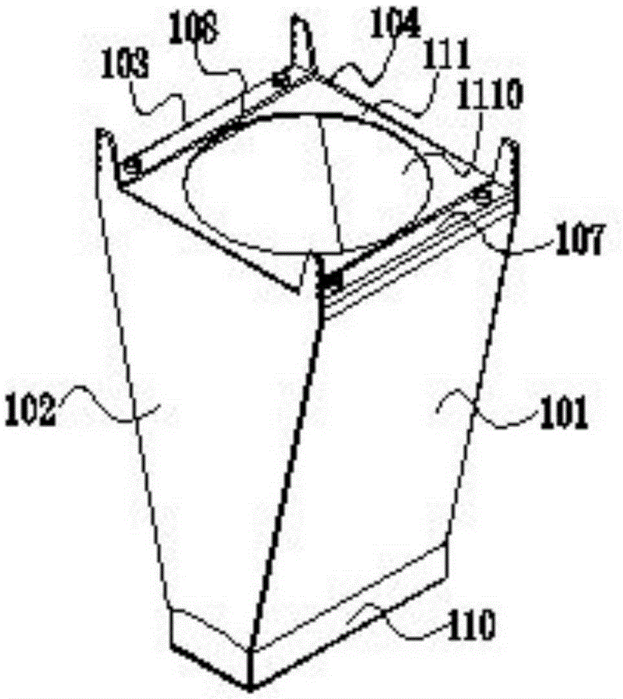 Air cooler based on chamfered platform structure