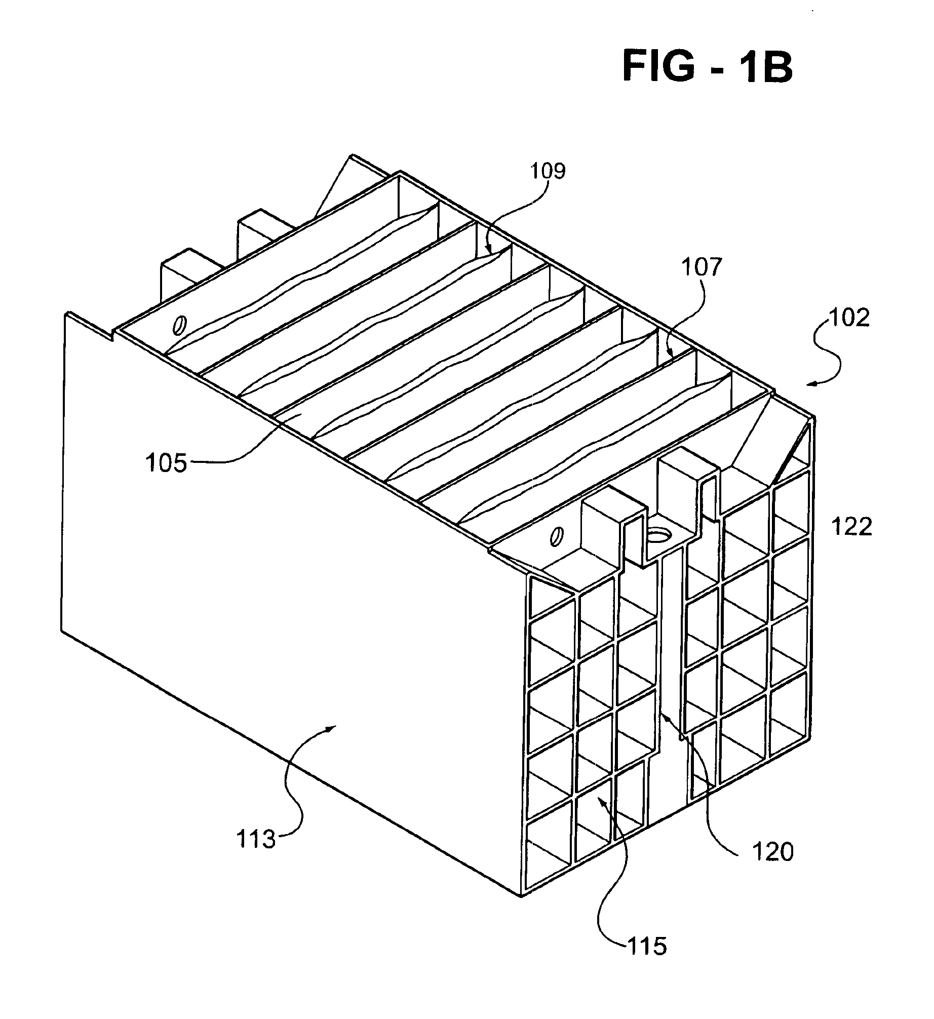 Monoblock battery assembly with cross-flow cooling