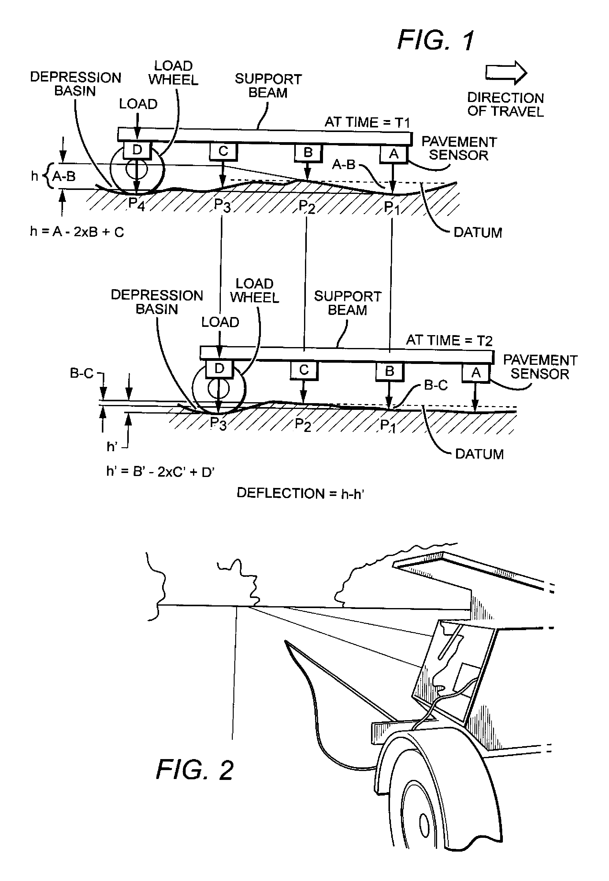 Triangulation of pavement deflections using more than four sensors