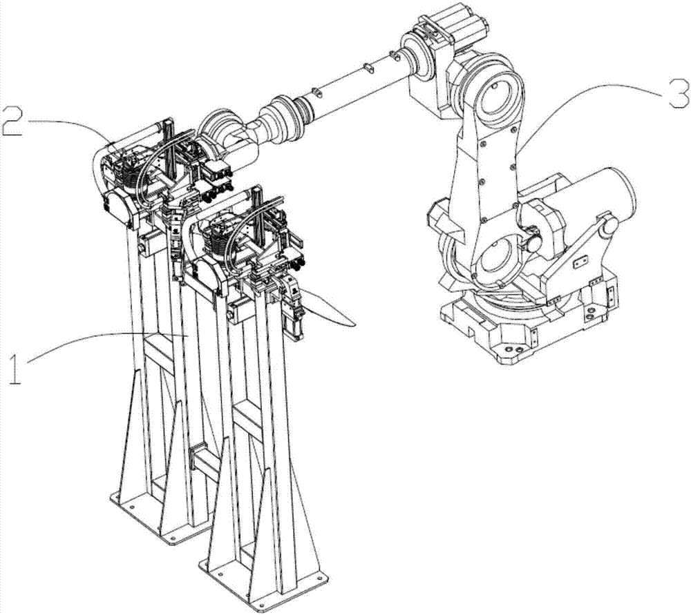 Grinding head replacing system and robot grinding system