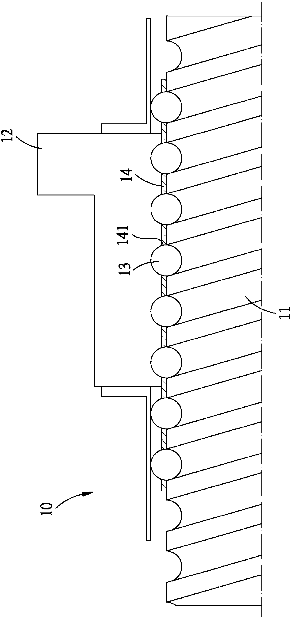 Limited stroke ball screw