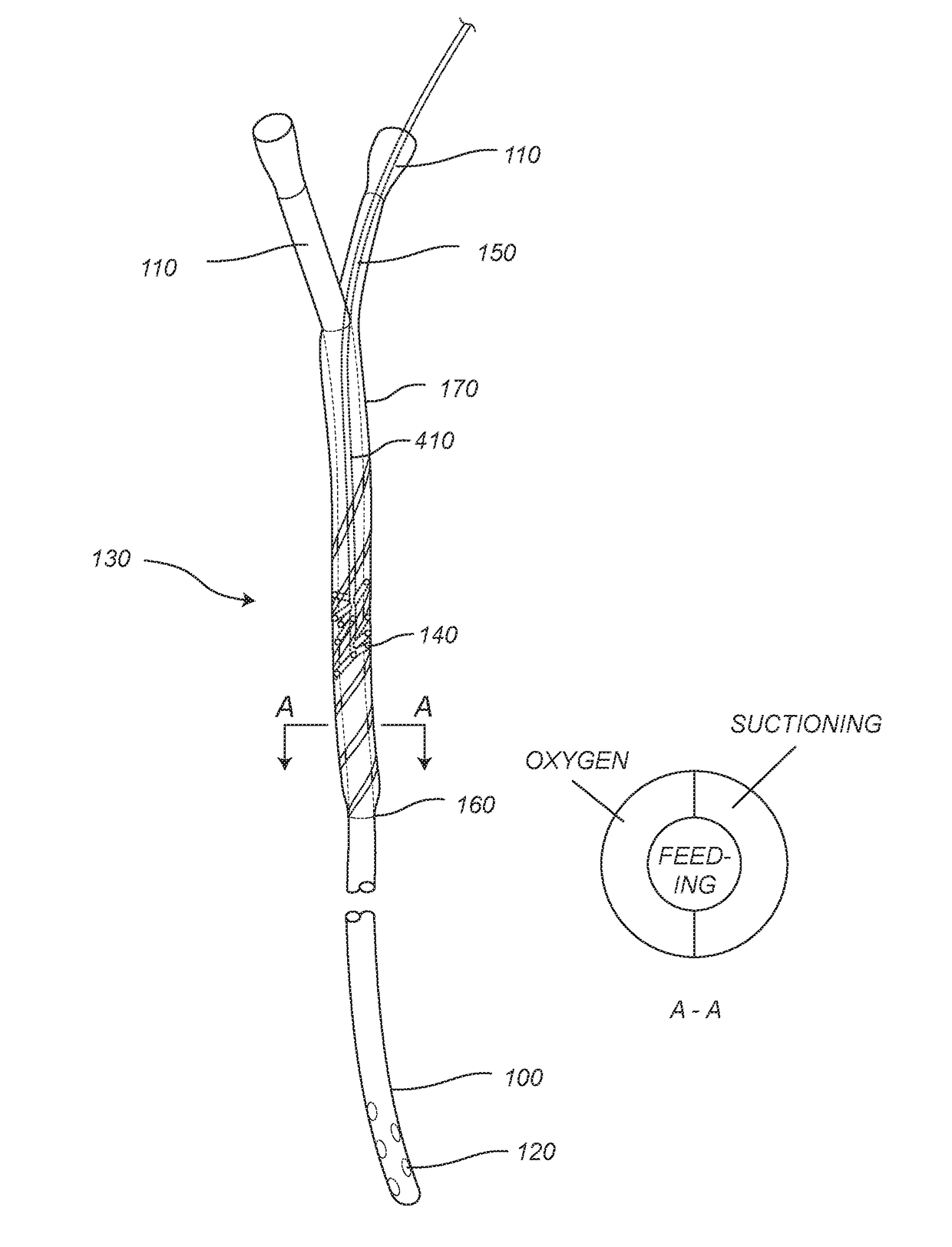 Pharyngeal-enteric tube combination