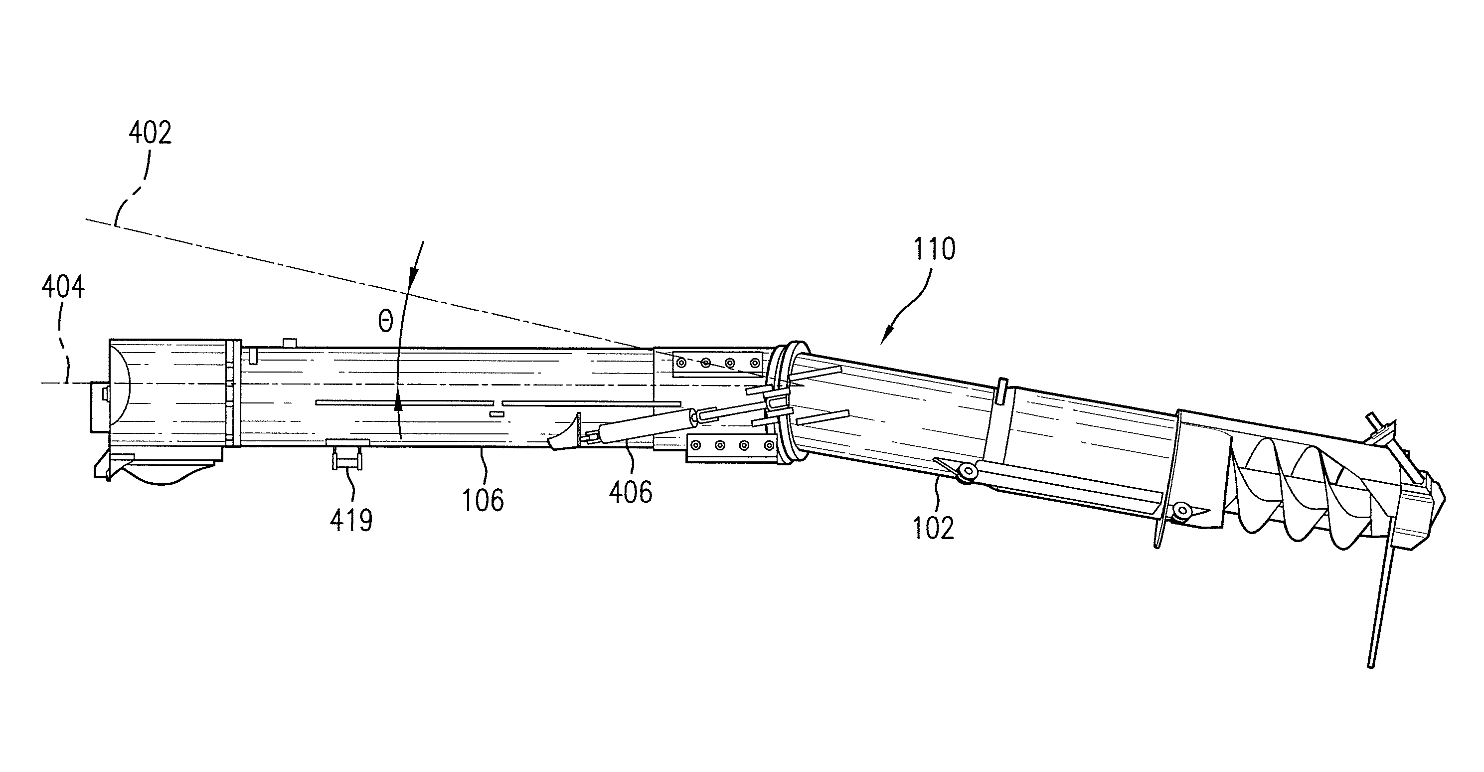 Grain cart with folding auger