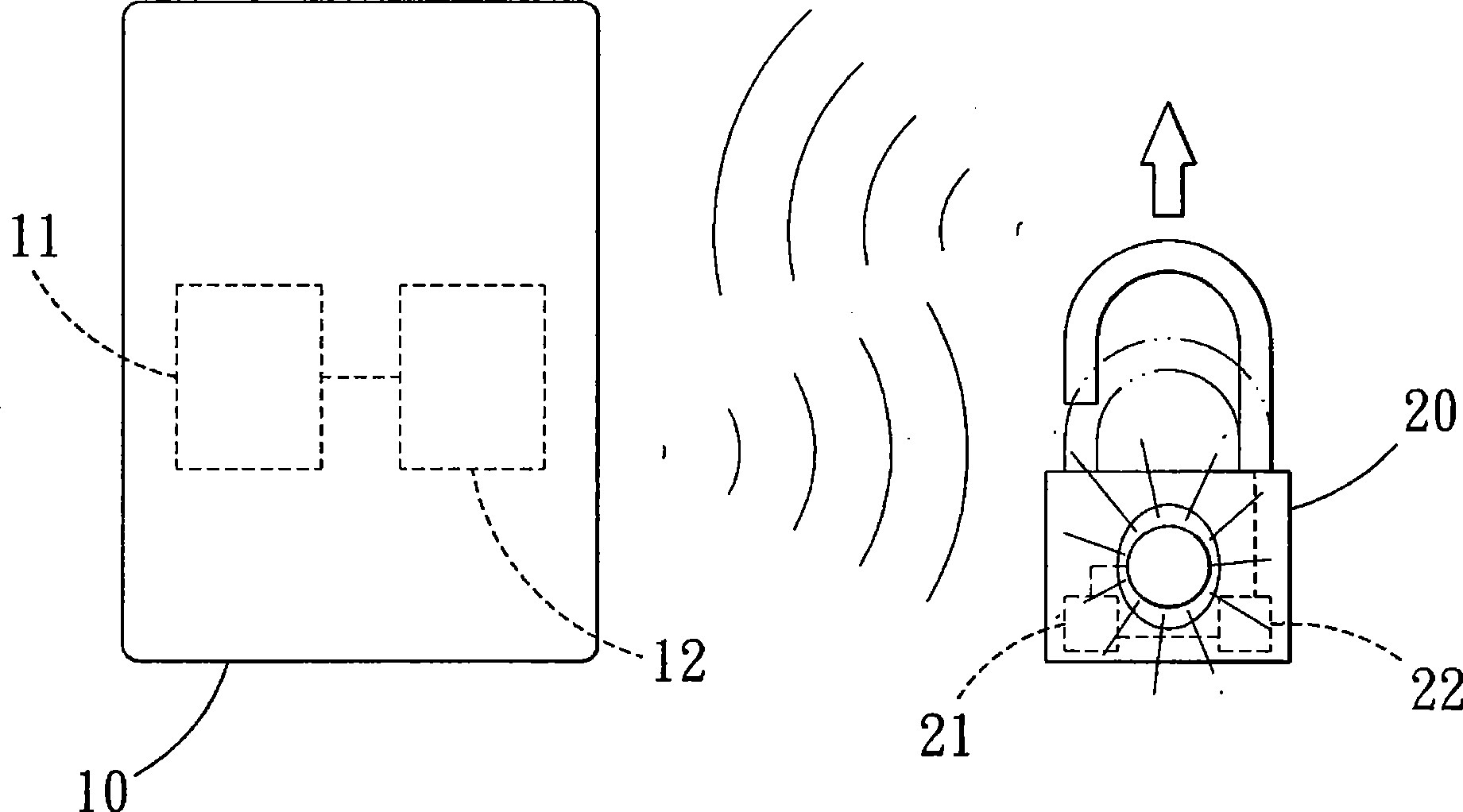 Powerless type electric lock piece and method for controlling same