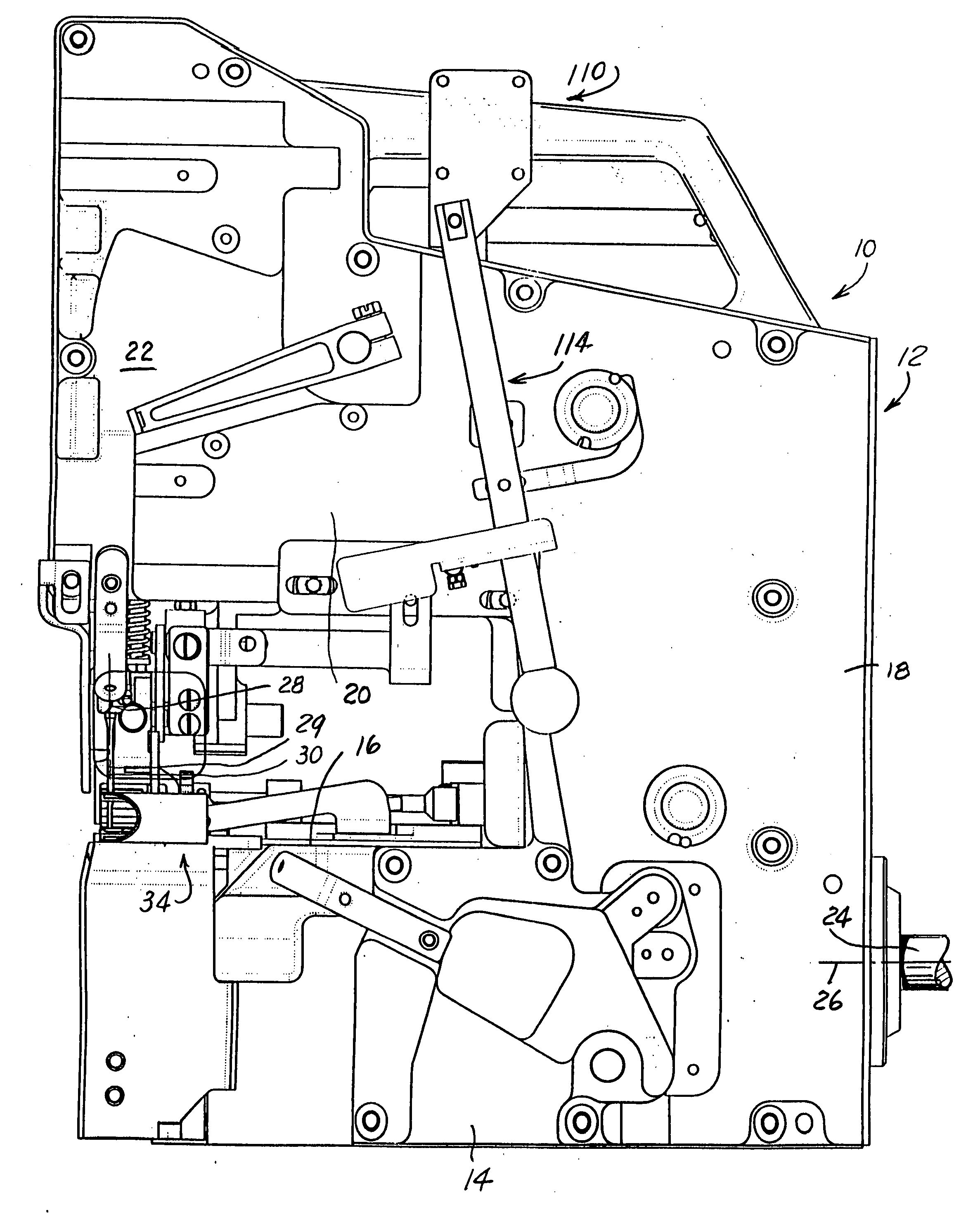 Mattress edge sewing machine