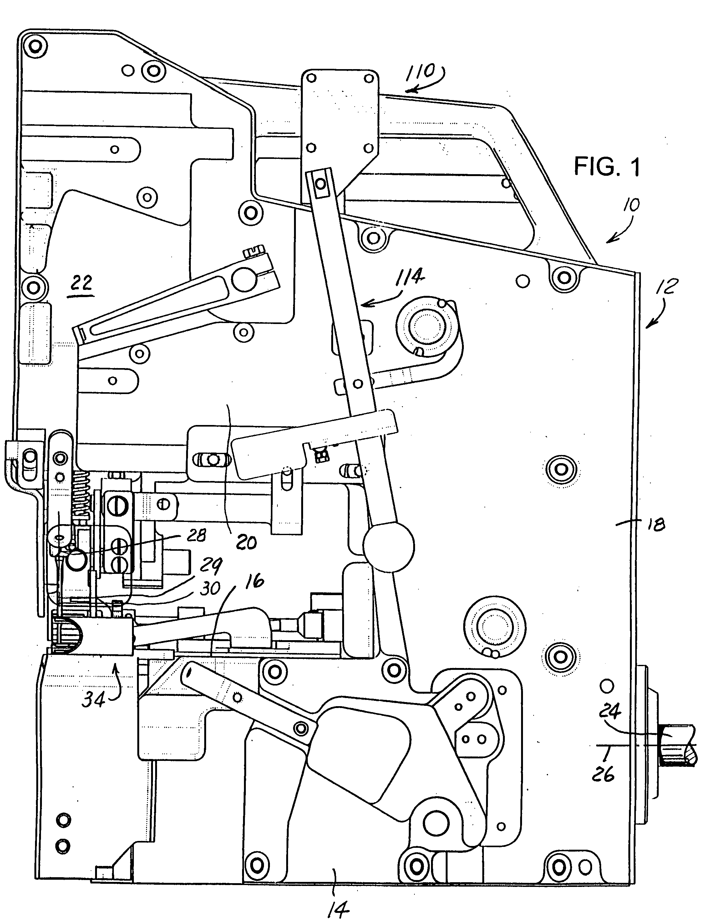 Mattress edge sewing machine