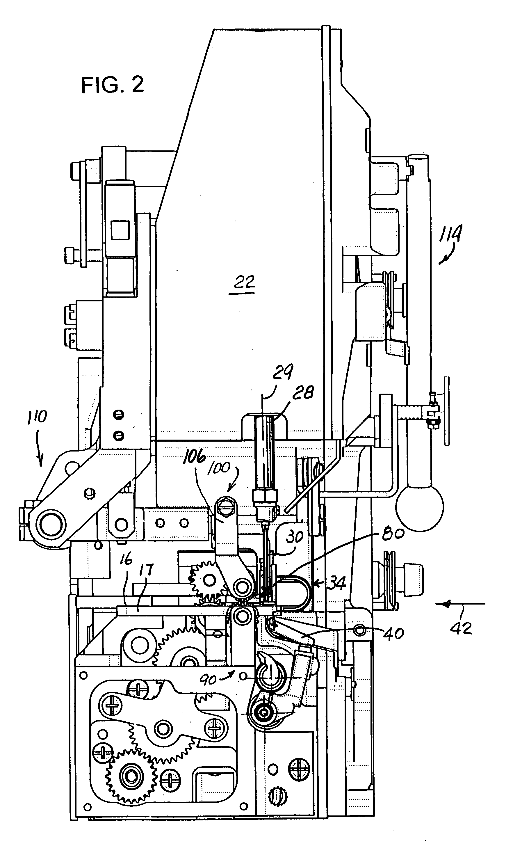 Mattress edge sewing machine