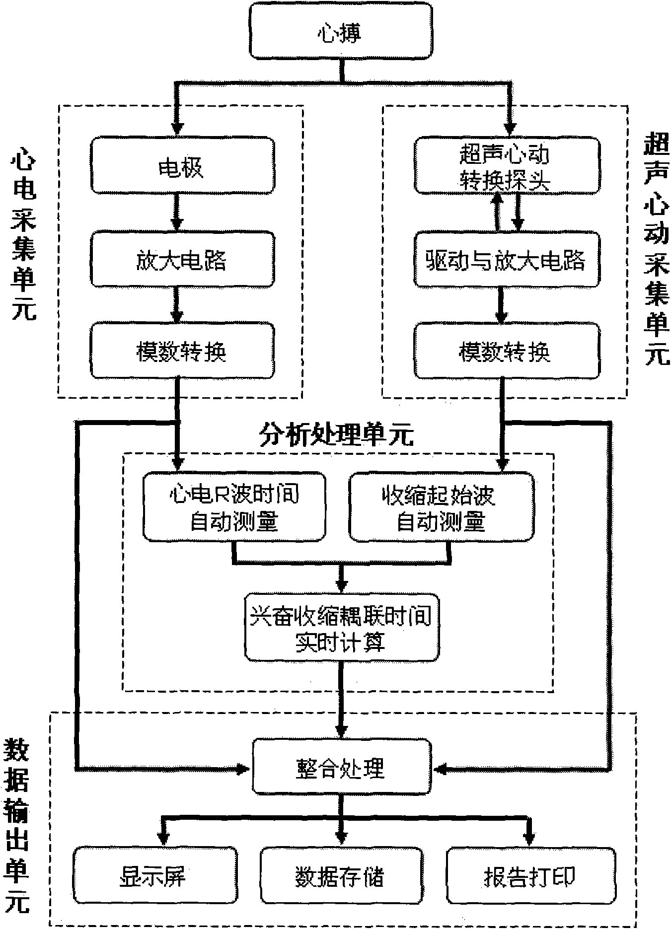 Myocardial excitation contraction coupling time diagnostic apparatus and application thereof