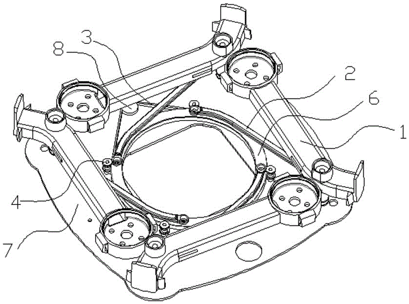 Propeller folding and unfolding device for unmanned aerial vehicle