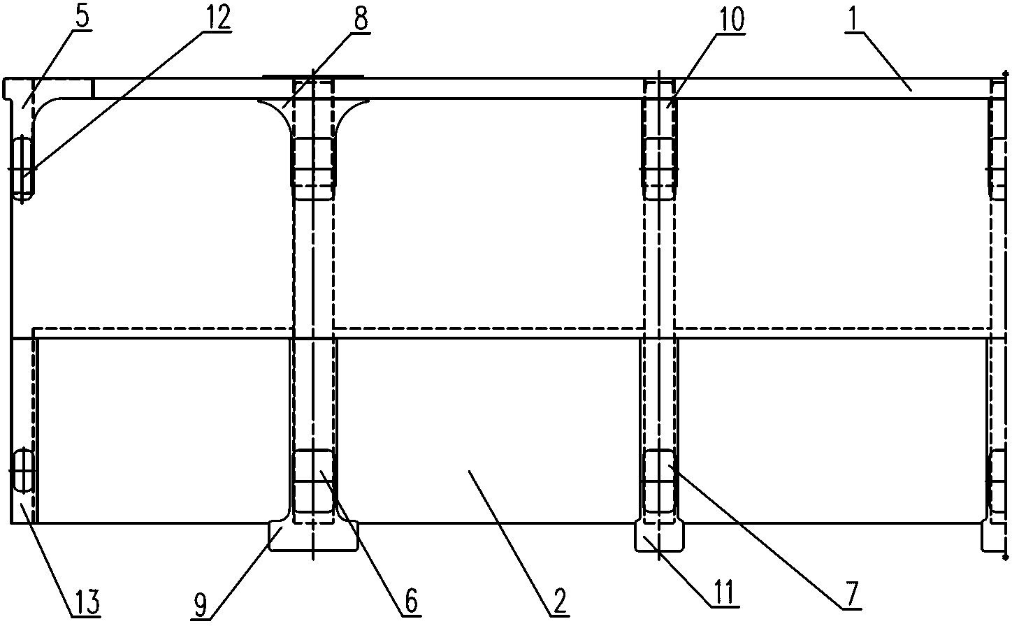 Side wall of body of ore open wagon for railway