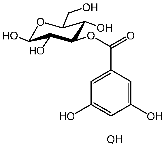 Application of galloyl-glucoside derivative and pharmaceutical composition for treating hyperuricemia