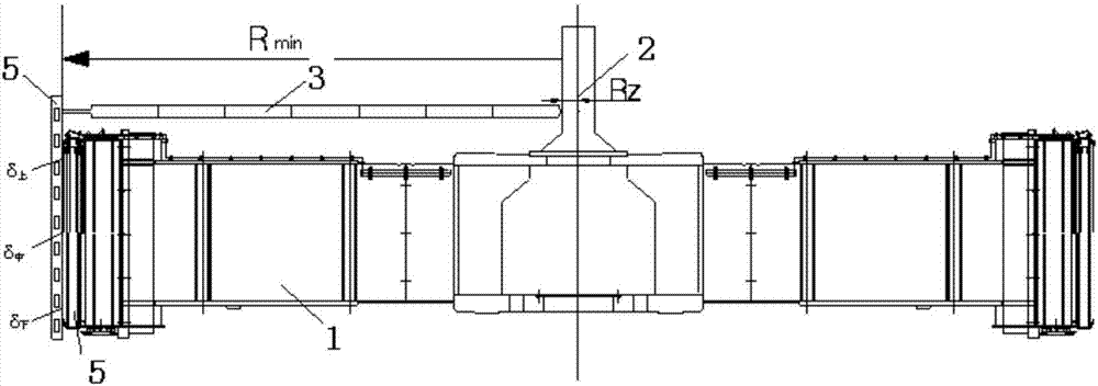 A measuring device for the absolute radius of a hydro-generator rotor and a method thereof