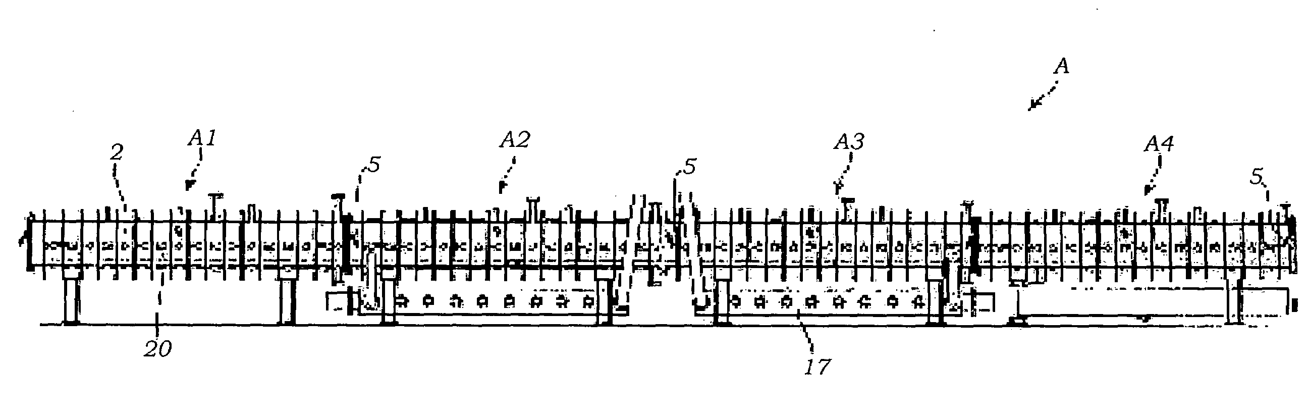 Tunnel for conditioning of products, especially for sterilization of food in prepackaged containers