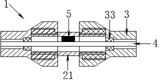 High-power radio frequency surge protector and overheating protection method