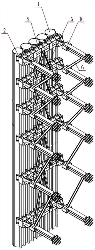 Underwater rock-socketed concrete pile and construction method thereof