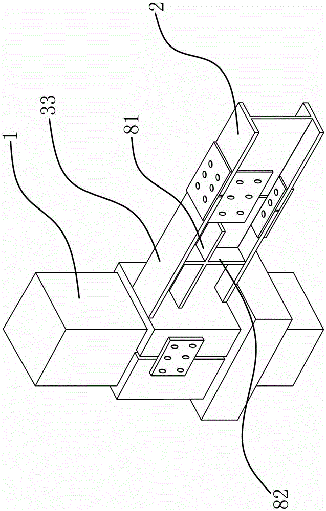 A connection node between a concrete column and a steel beam