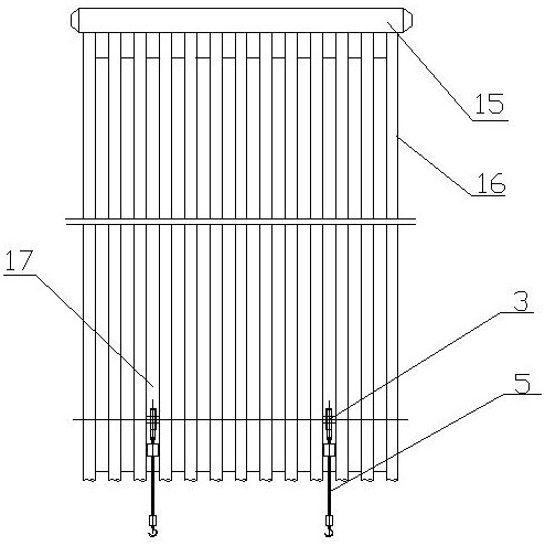 High-altitude assembly mounting device for boiler membrane water-cooled wall and mounting method of high-altitude assembly mounting device