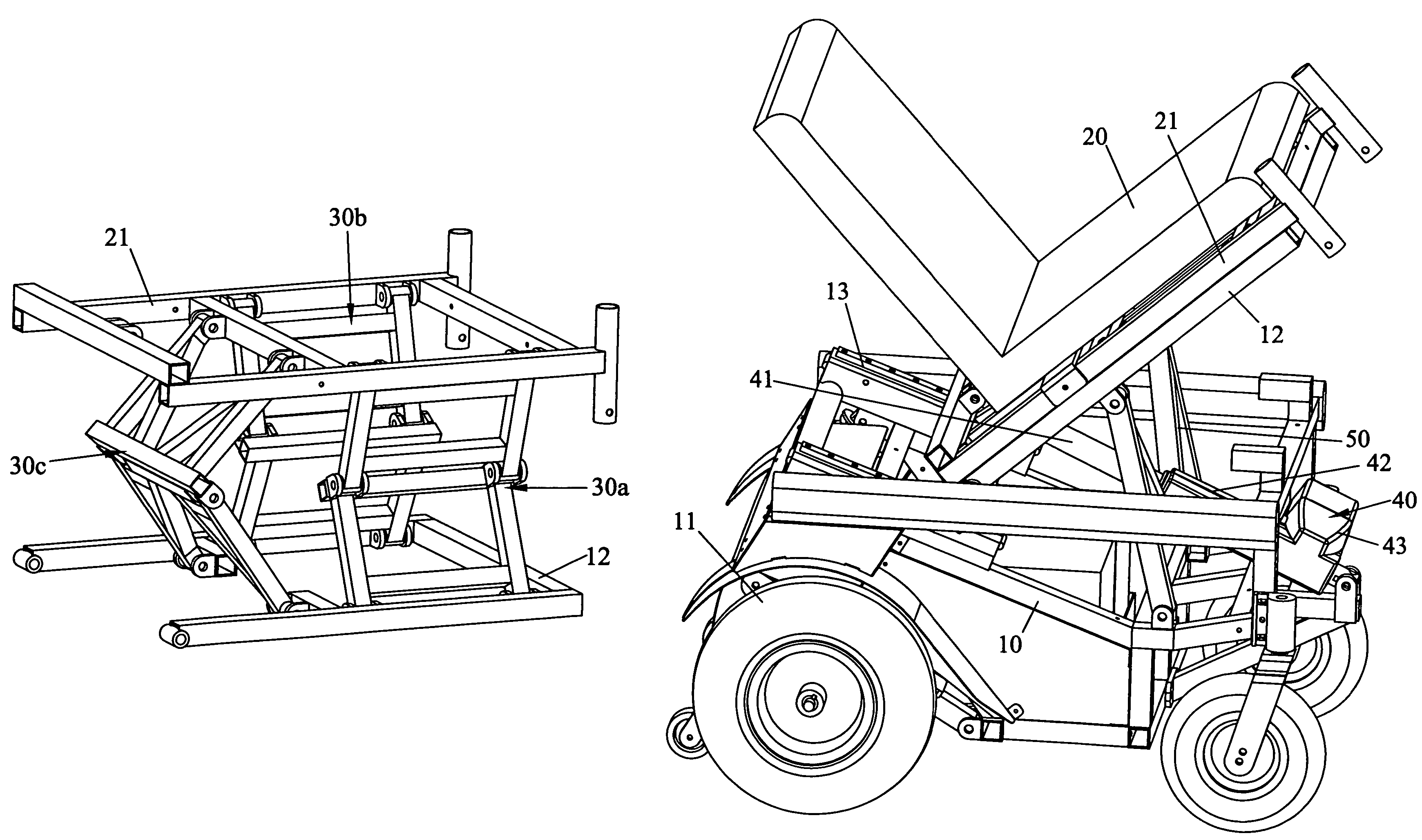 Seat adjusting mechanism of a motorized wheelchair