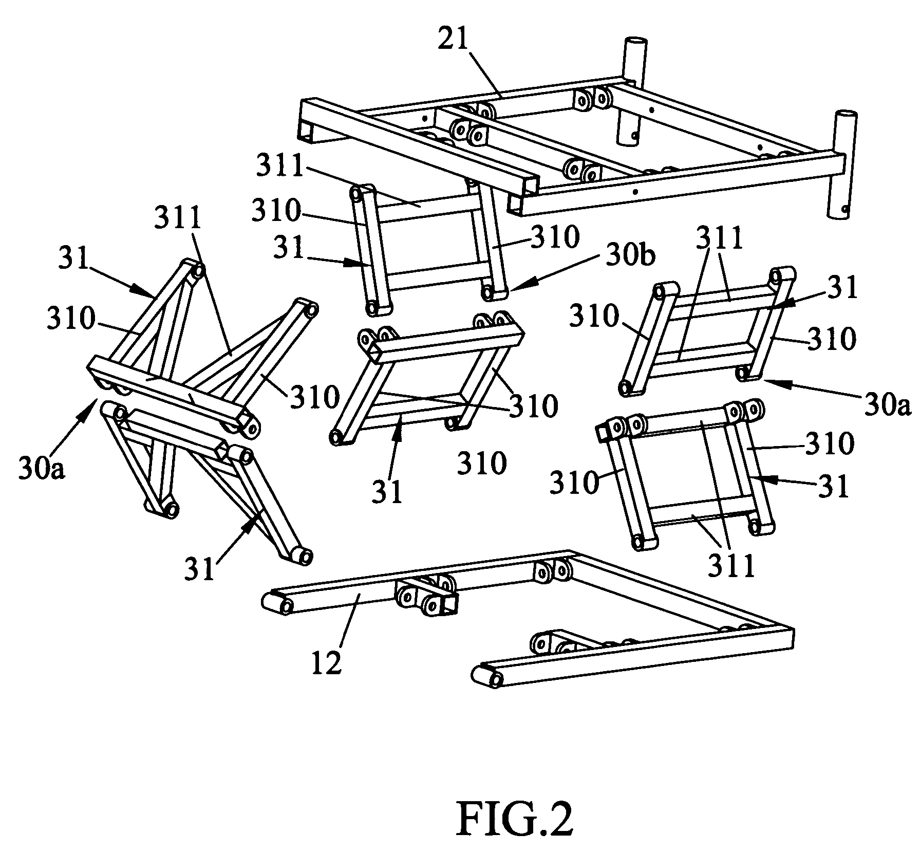 Seat adjusting mechanism of a motorized wheelchair