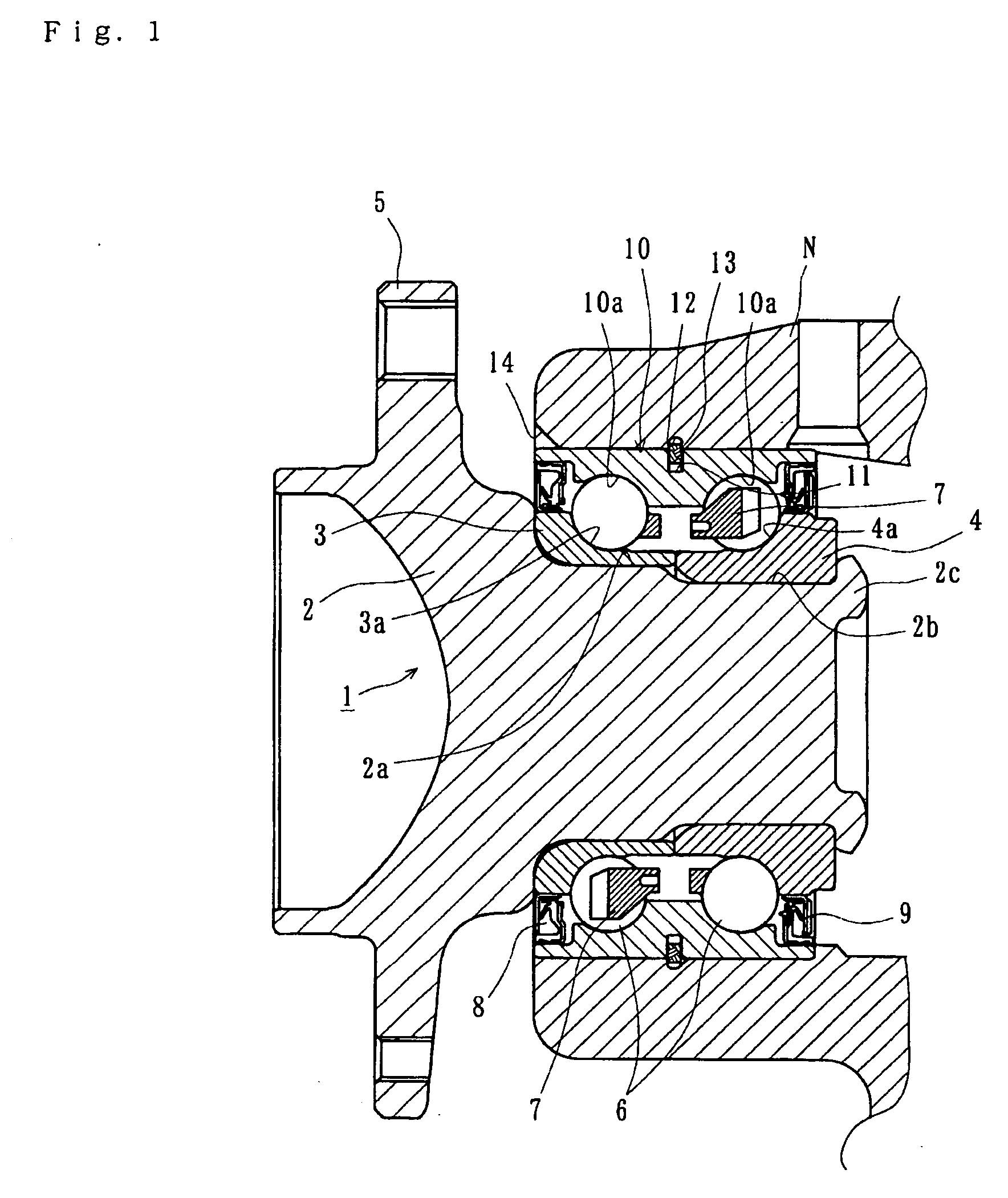 Bearing apparatus for a wheel of vehicle