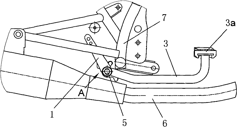 Rear braking pedal for motorcycle